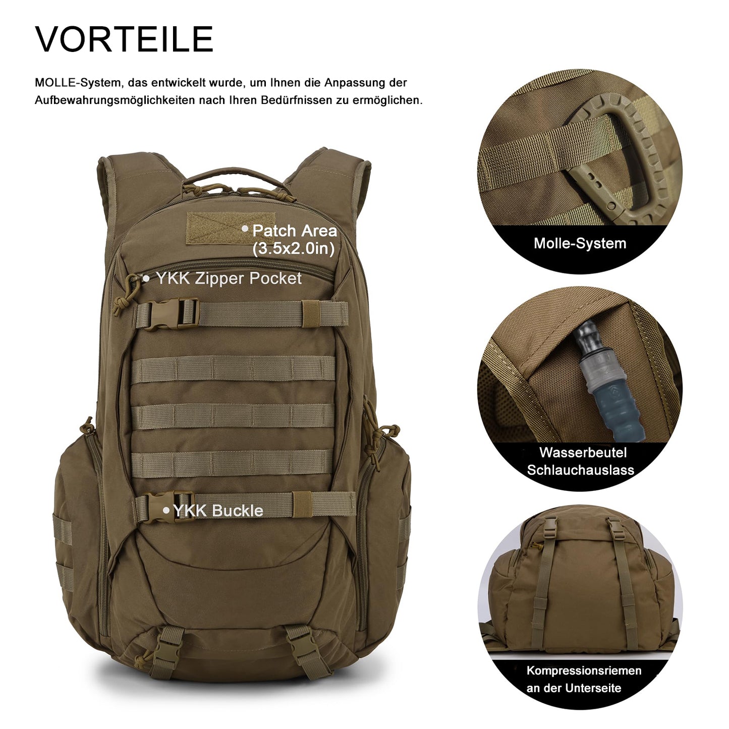 28L Multifunktionaler taktischer Rucksack für Outdoor-Abenteuer