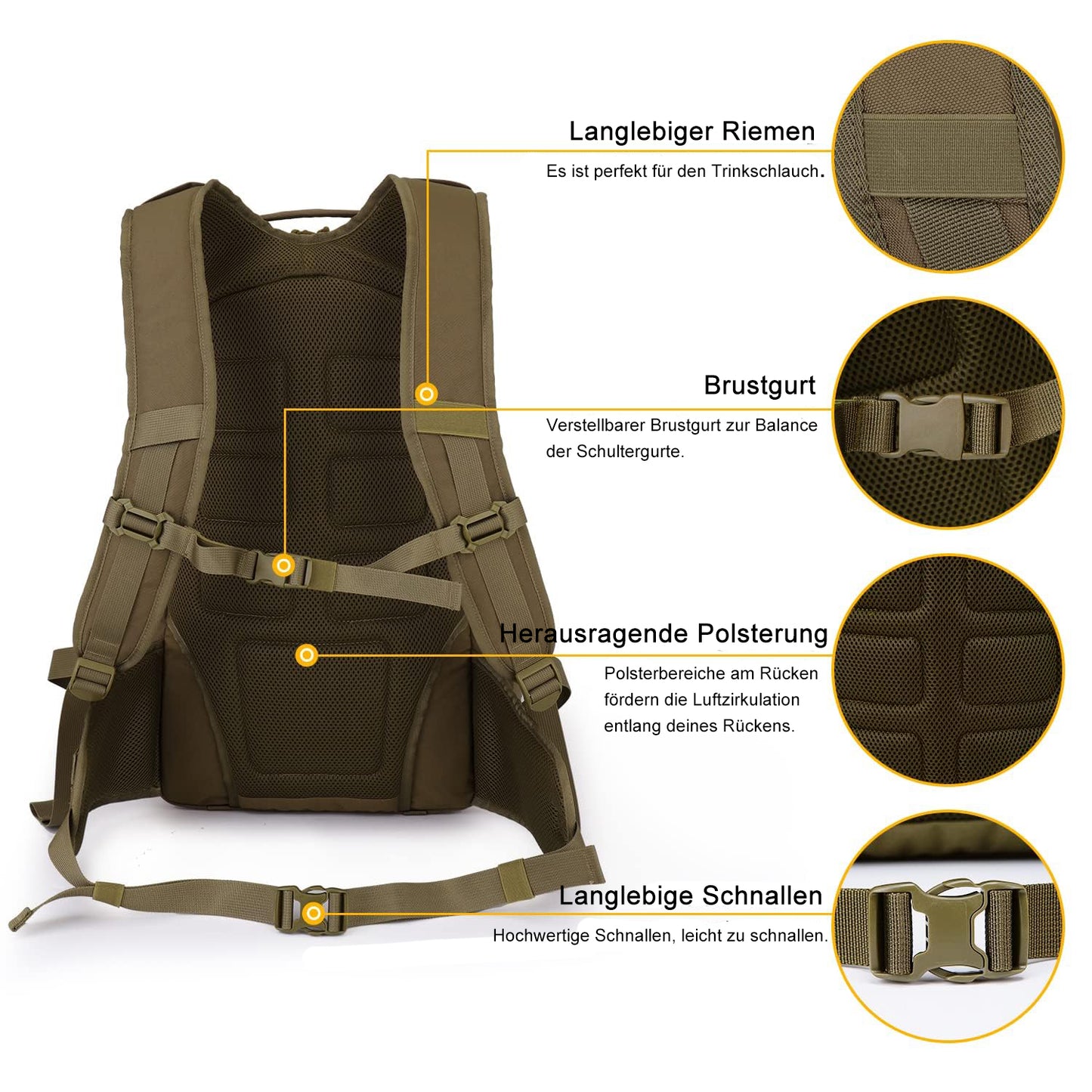 28L Multifunktionaler taktischer Rucksack für Outdoor-Abenteuer