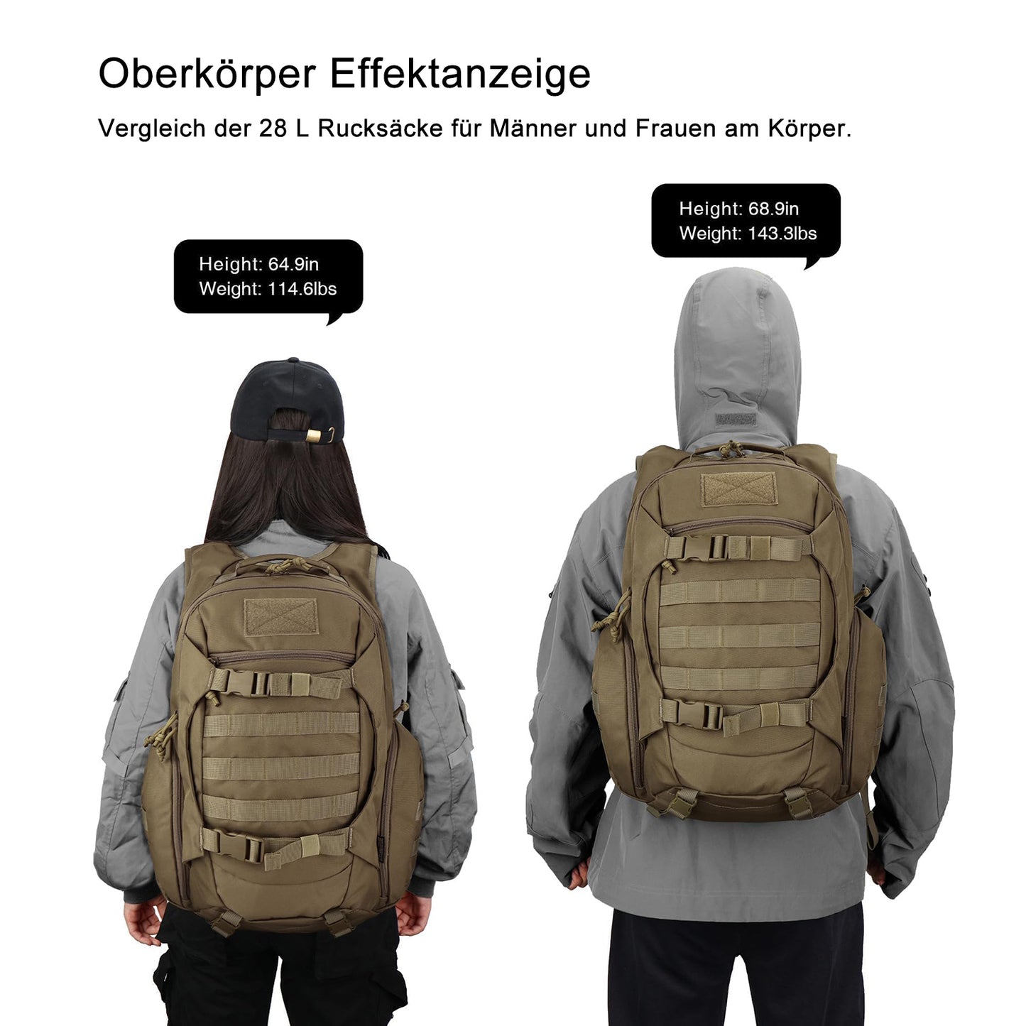 28L Multifunktionaler taktischer Rucksack für Outdoor-Abenteuer