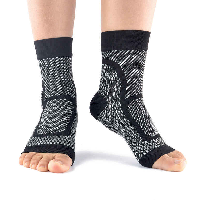 Bandage Sprunggelenk Kompression Sport für Unterstützung von Ferse und Fußgewölbe, 1 Paar