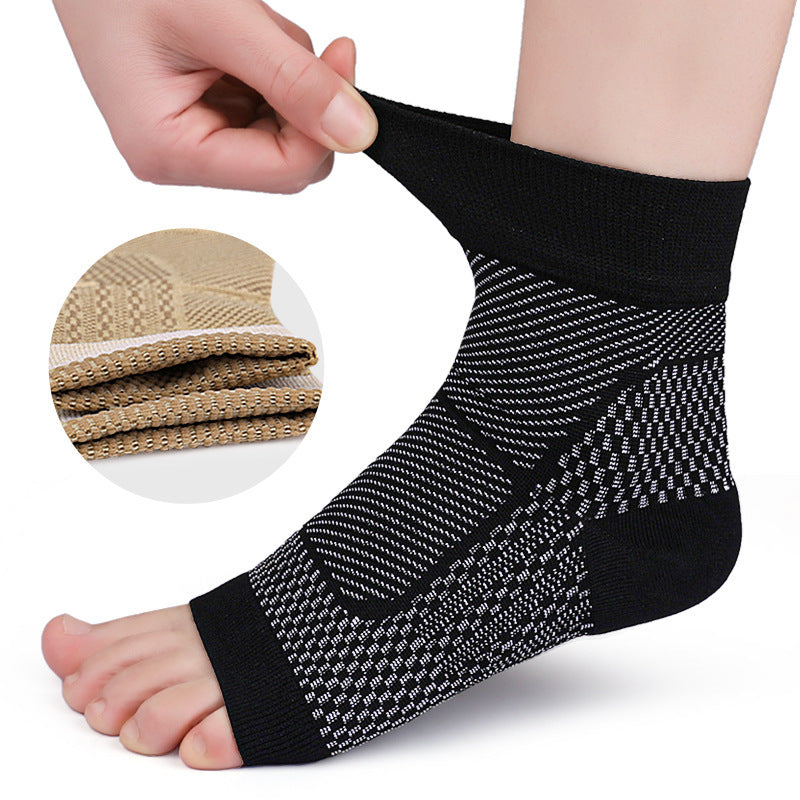 Bandage Sprunggelenk Kompression Sport für Unterstützung von Ferse und Fußgewölbe, 1 Paar