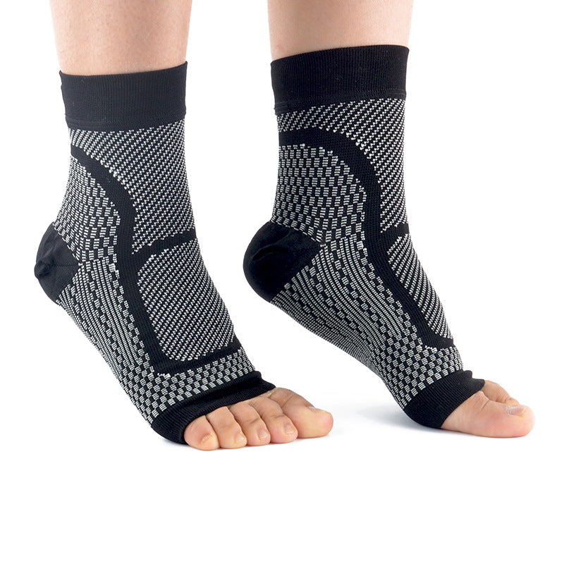 Bandage Sprunggelenk Kompression Sport für Unterstützung von Ferse und Fußgewölbe, 1 Paar