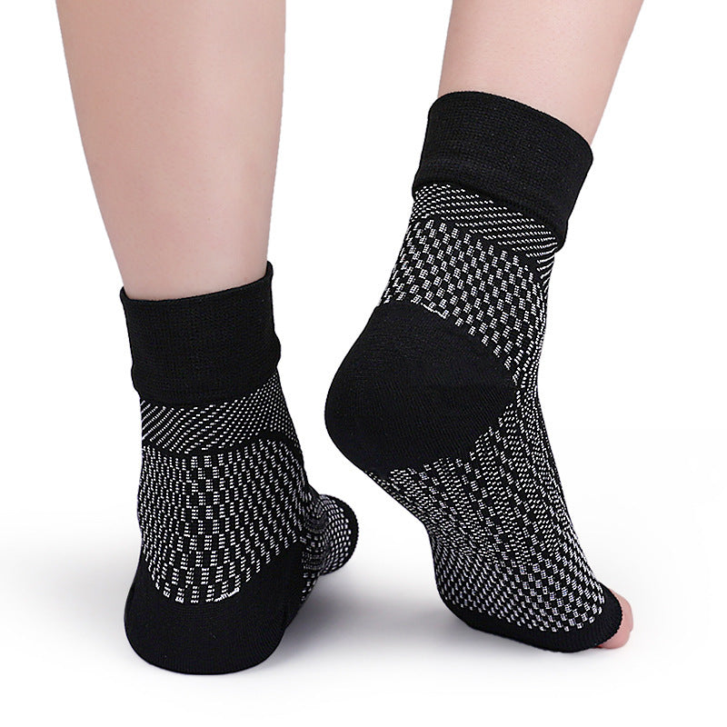 Bandage Sprunggelenk Kompression Sport für Unterstützung von Ferse und Fußgewölbe, 1 Paar