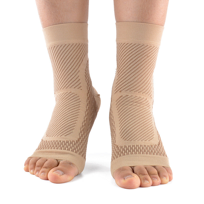 Bandage Sprunggelenk Kompression Sport für Unterstützung von Ferse und Fußgewölbe, 1 Paar