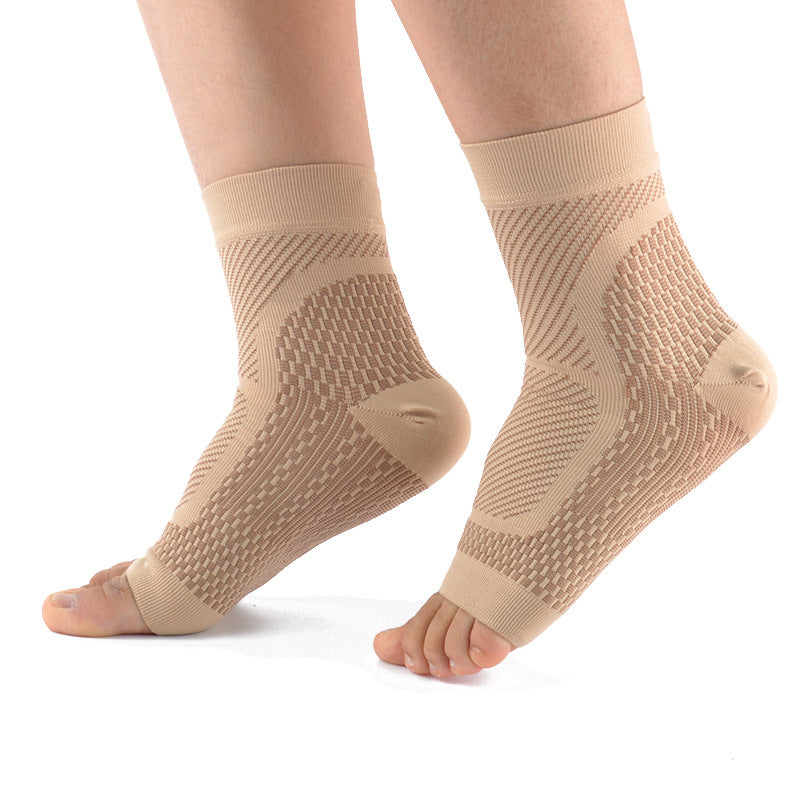 Bandage Sprunggelenk Kompression Sport für Unterstützung von Ferse und Fußgewölbe, 1 Paar