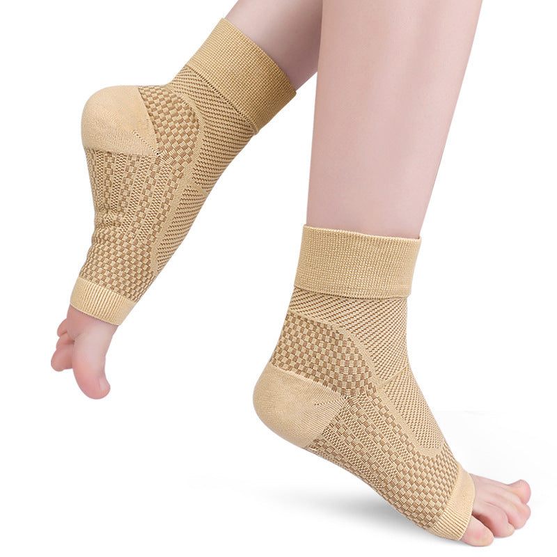 Bandage Sprunggelenk Kompression Sport für Unterstützung von Ferse und Fußgewölbe, 1 Paar