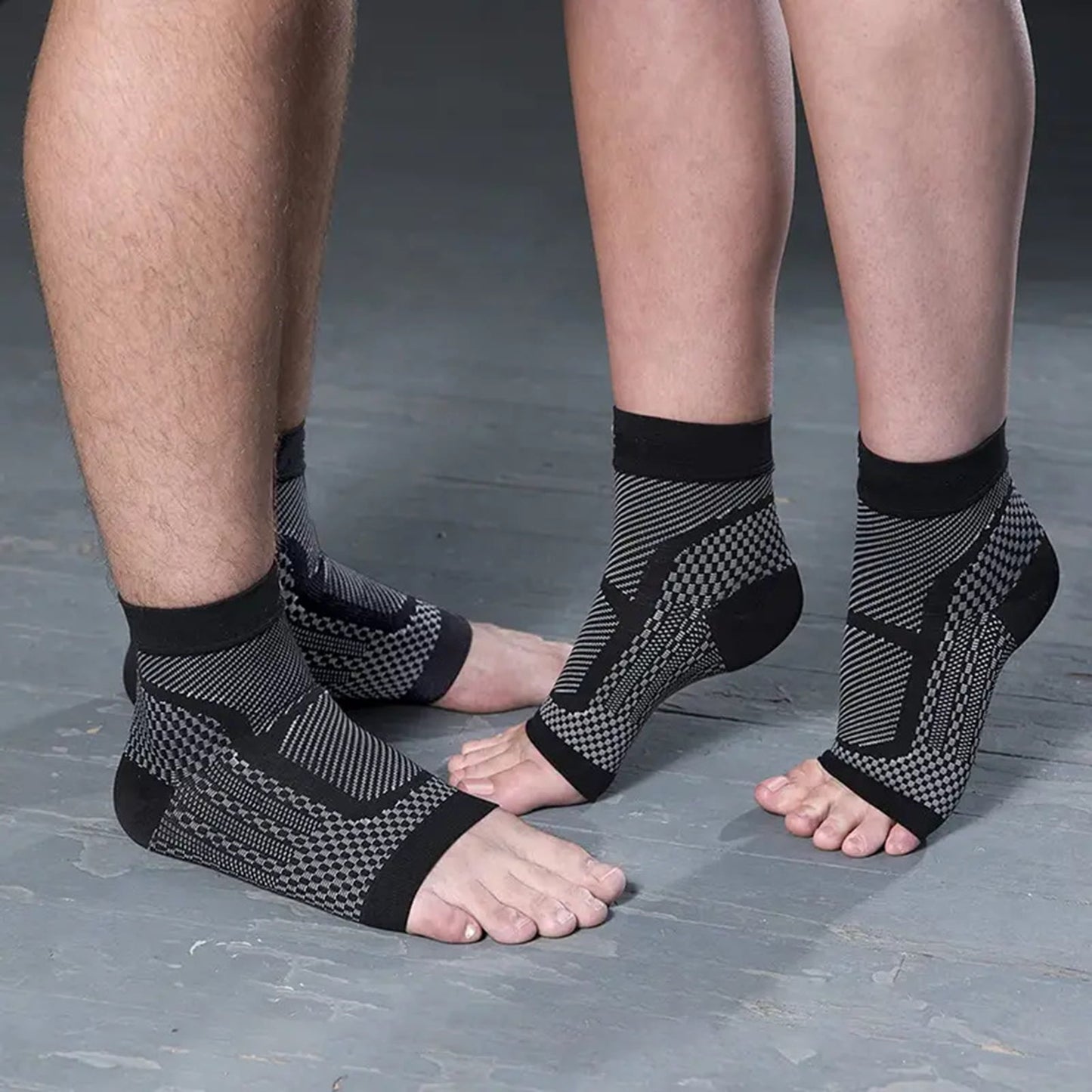 Bandage Sprunggelenk Kompression Sport für Unterstützung von Ferse und Fußgewölbe, 1 Paar