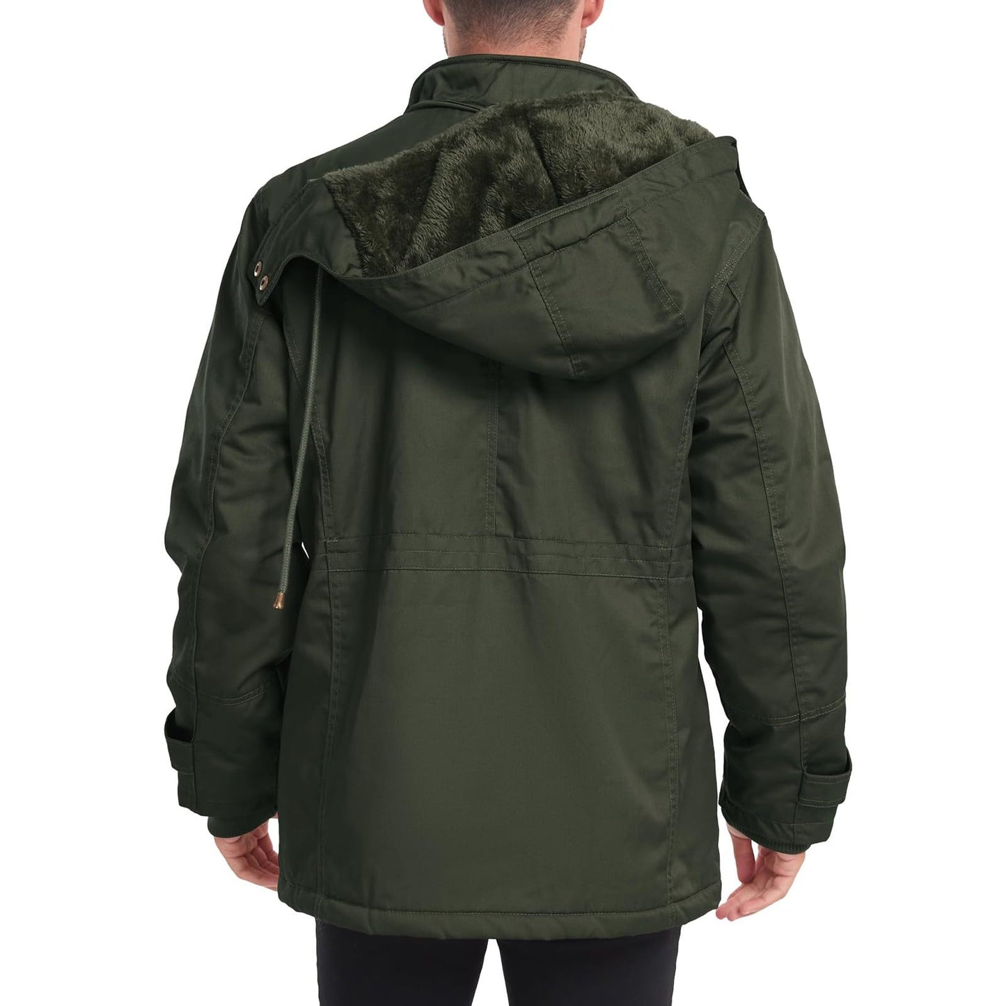 Dicke Winterjacke für Herren|Arbeitsmantel mit abnehmbarer Kapuze