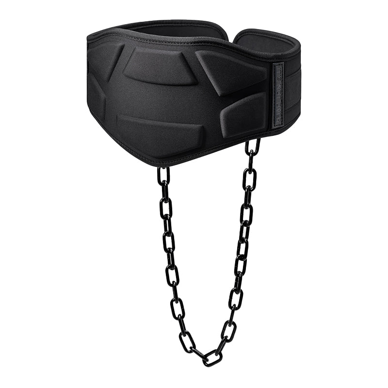 Dip Gürtel mit Kette und 2 Karabiner für Kniebeugen Klimmzüge Krafttraining