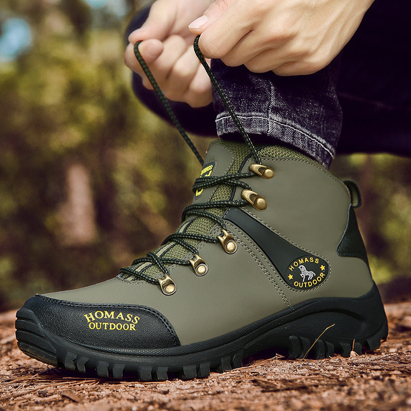 Herren Mittelhohe wasserdichte Wanderschuhe mit Stahlkappe