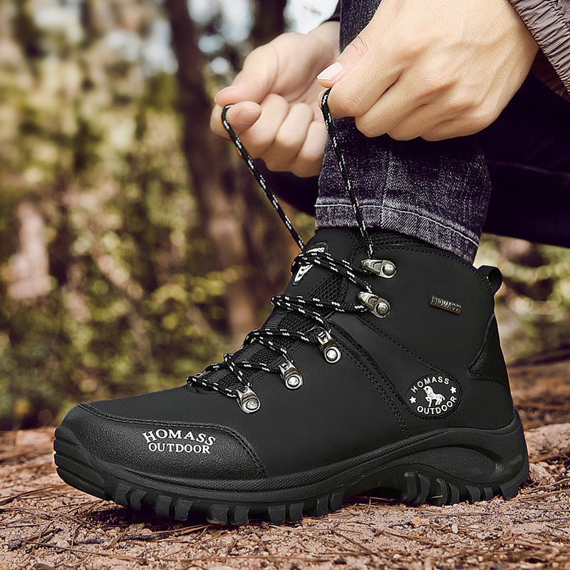Herren Mittelhohe wasserdichte Wanderschuhe mit Stahlkappe