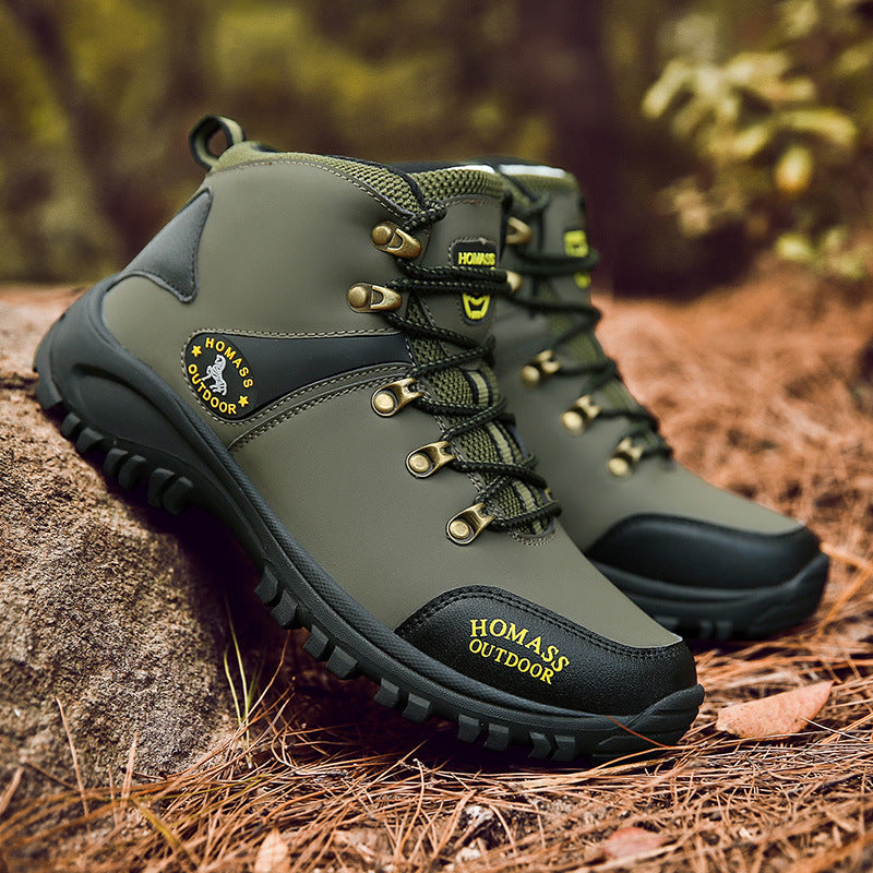 Herren Mittelhohe wasserdichte Wanderschuhe mit Stahlkappe