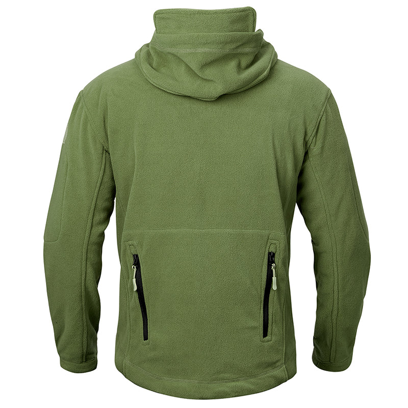 Herren Taktische Fleece Kapuzenjacke Winter Warm Mit Voller Reißverschluss Outdoor Wandern Jacke
