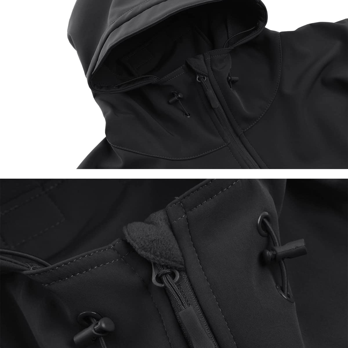 Herren Wasserdichte Taktische Jacke Winter Outdoor Wandern Softshell mit Fleece Futter
