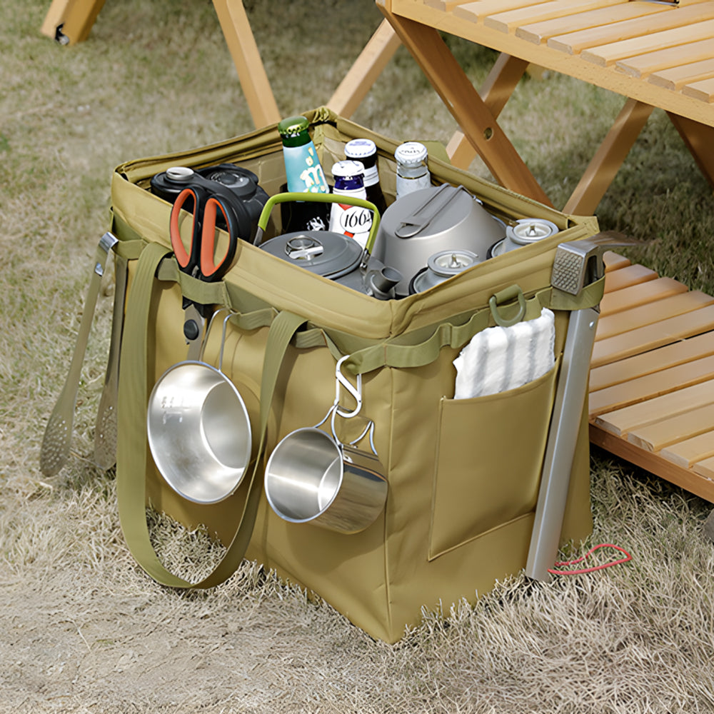 Klappbare Camping Aufbewahrung mit Metallrahmen