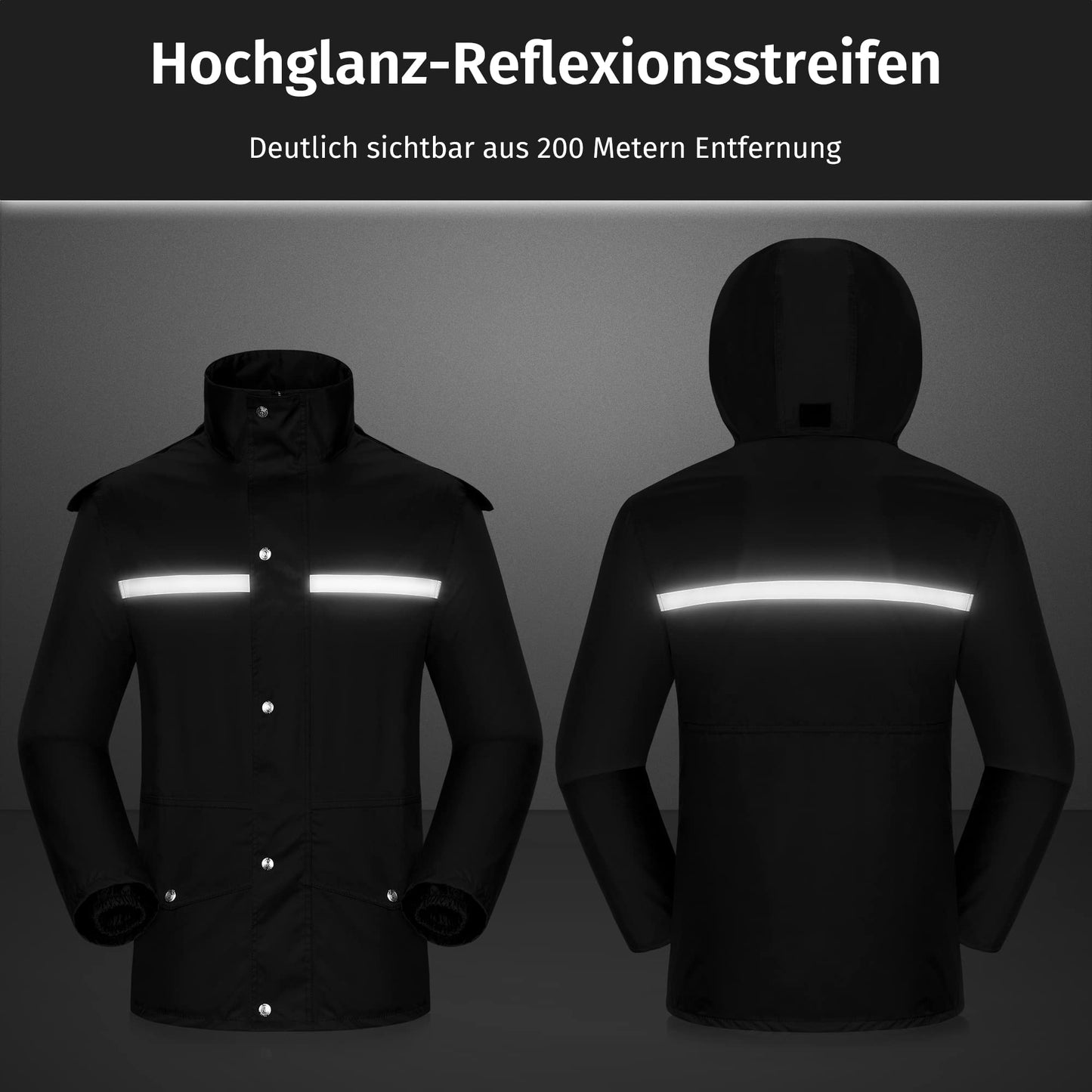 Leichte Outdoor Regenjacke Wasserdichter Anzug mit Kapuze