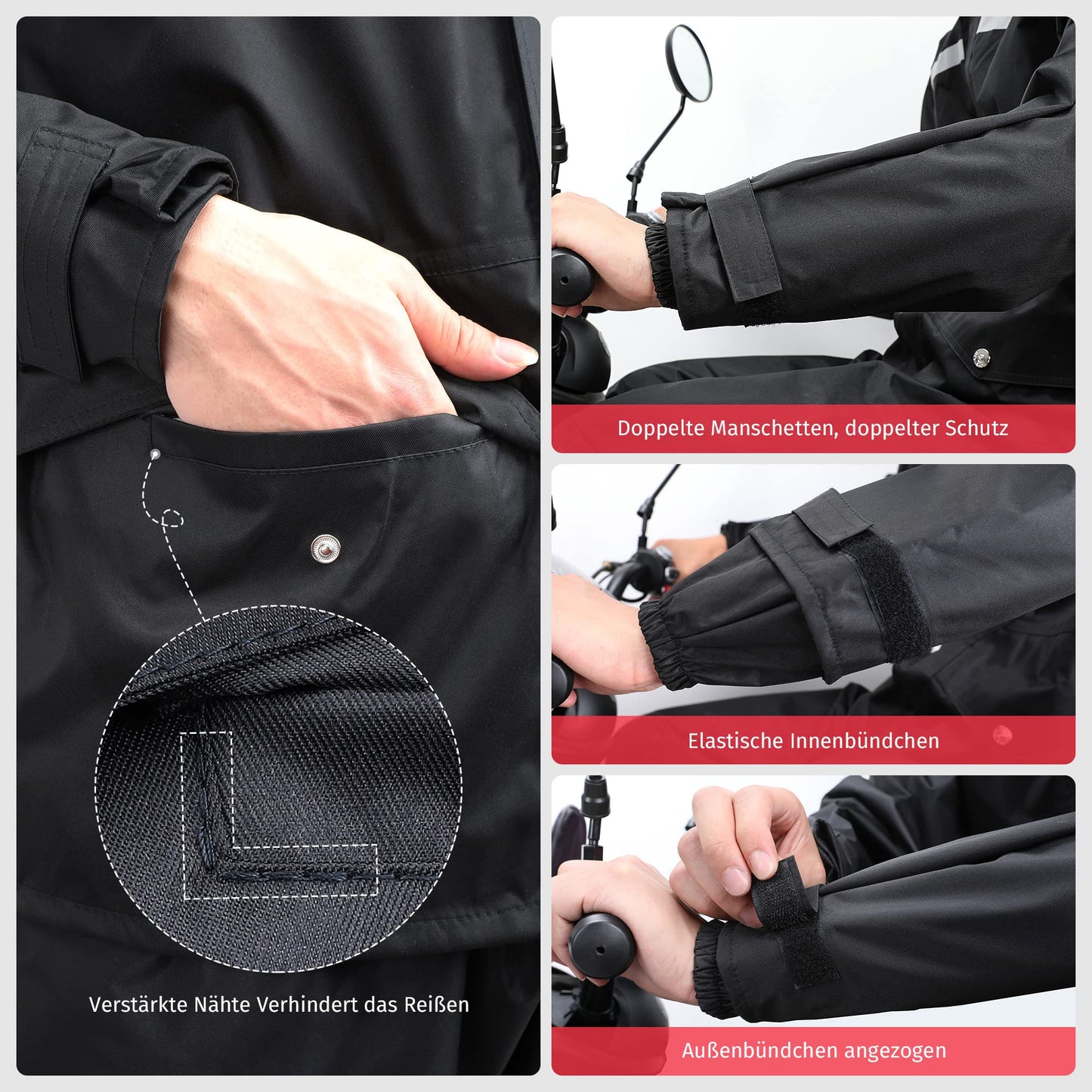 Leichte Outdoor Regenjacke Wasserdichter Anzug mit Kapuze
