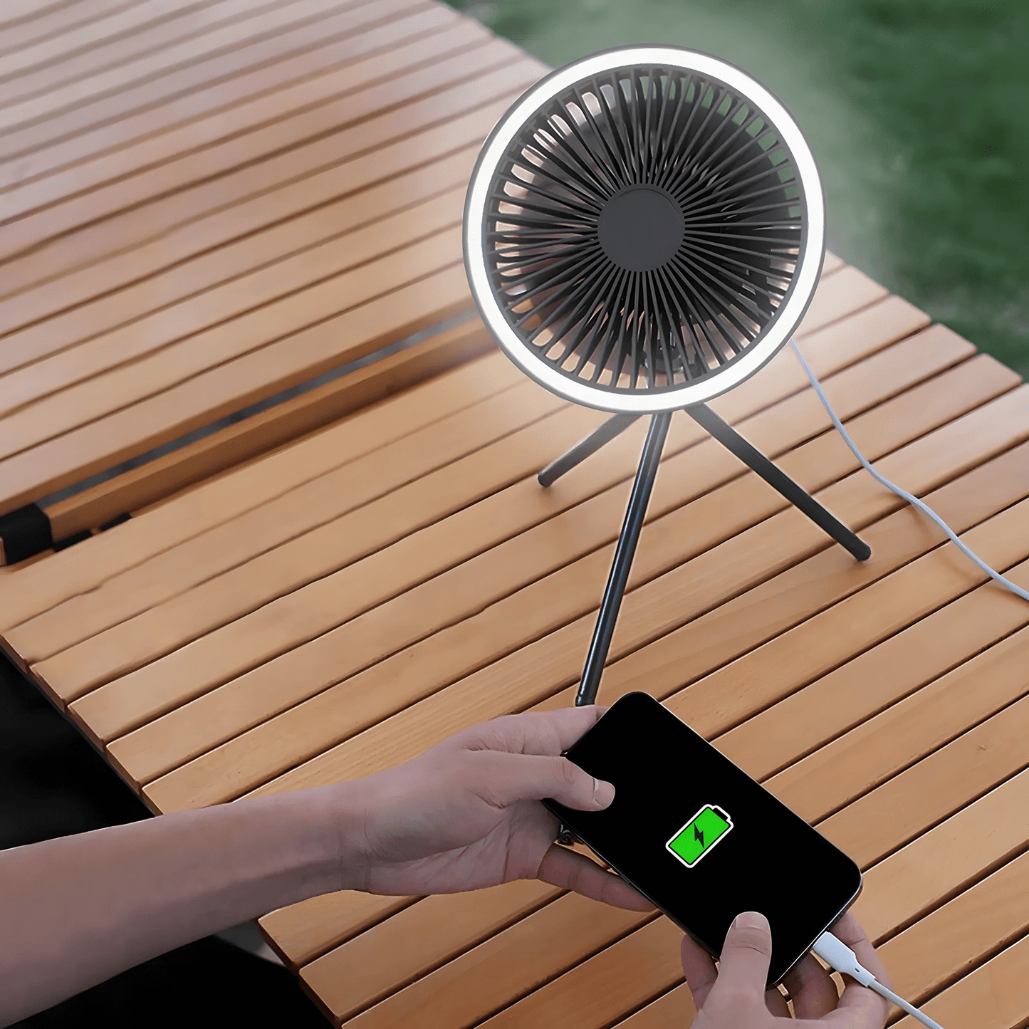 Multifunktionaler Camping Ventilator mit LED Licht