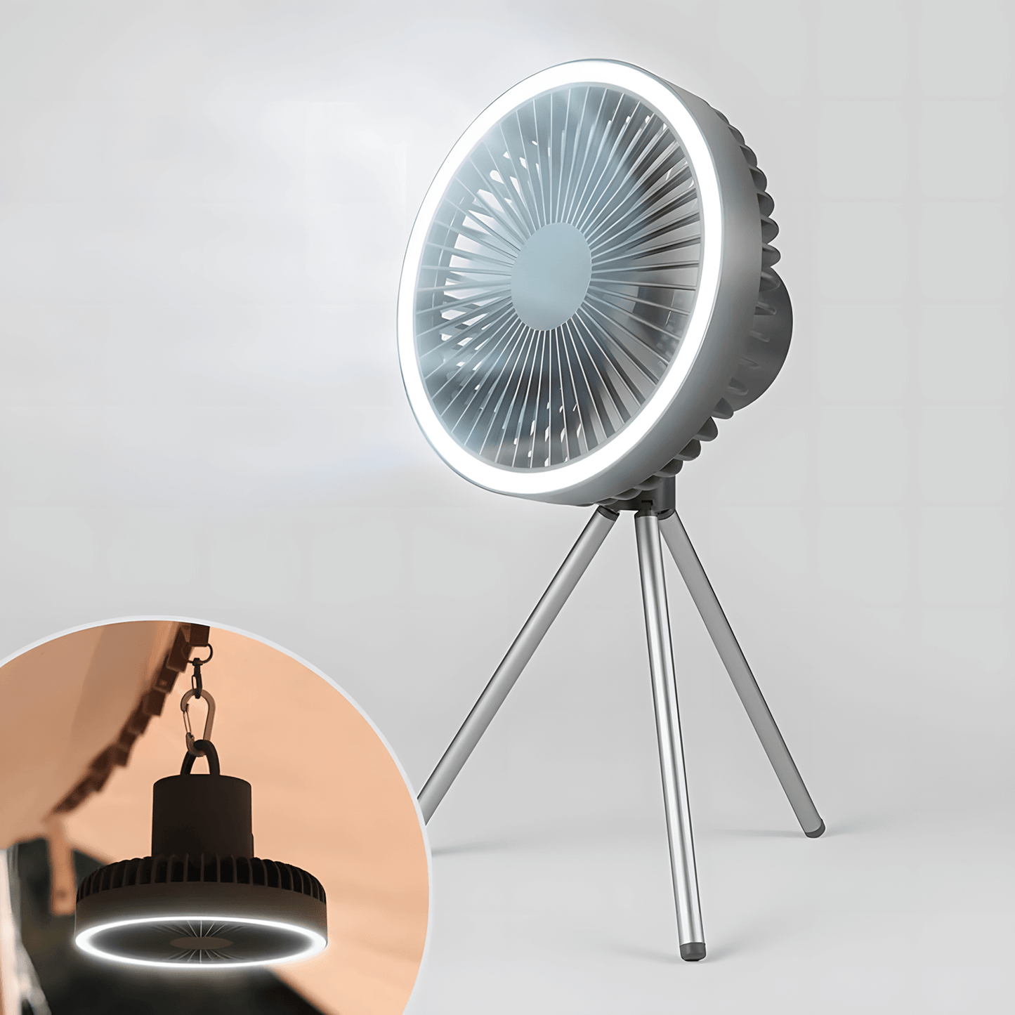 Multifunktionaler Camping Ventilator mit LED Licht