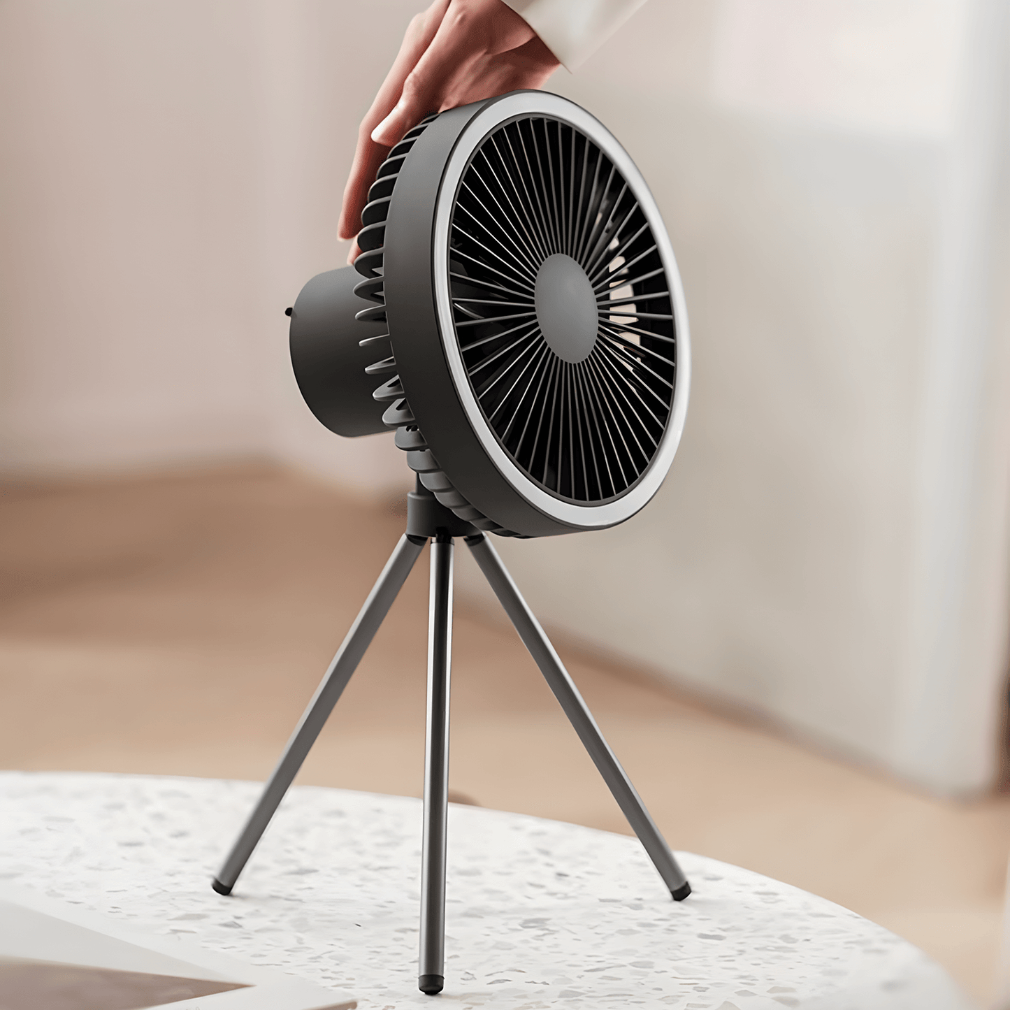Multifunktionaler Camping Ventilator mit LED Licht