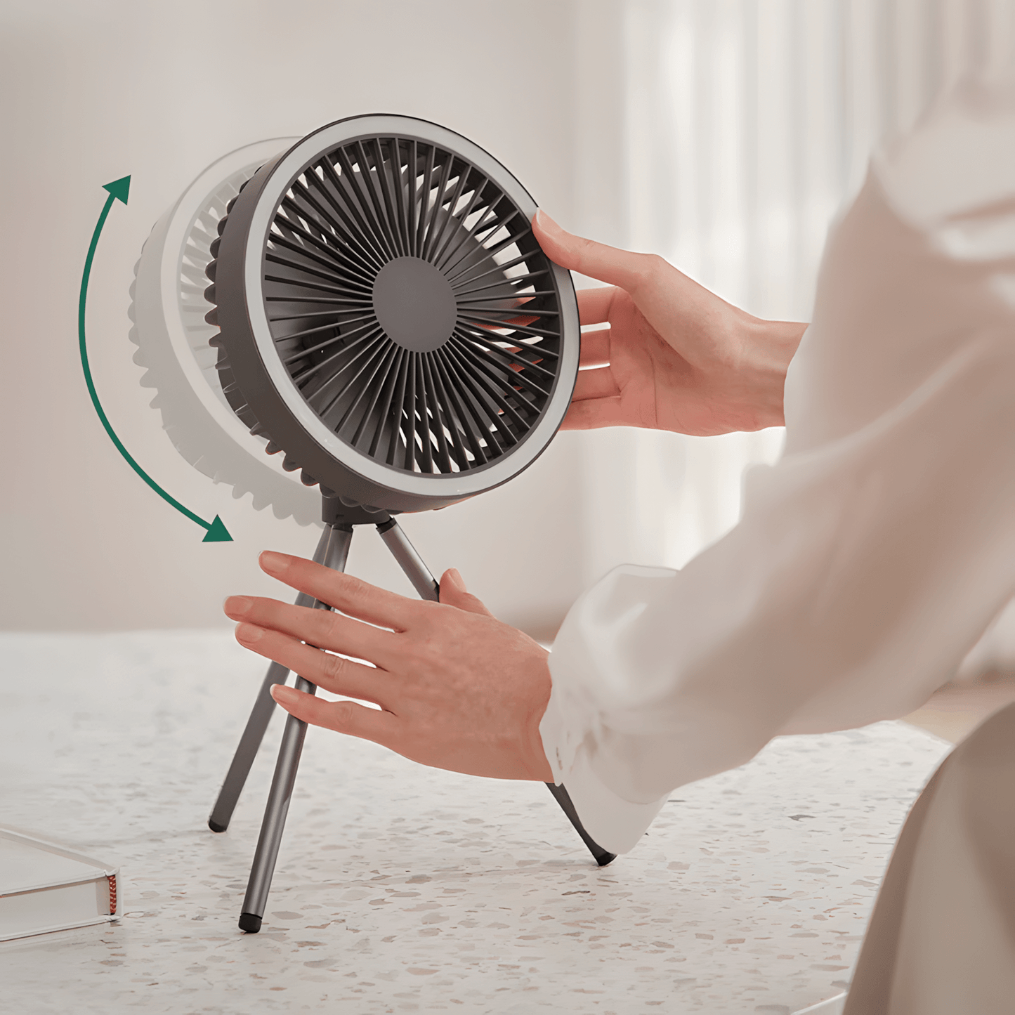 Multifunktionaler Camping Ventilator mit LED Licht