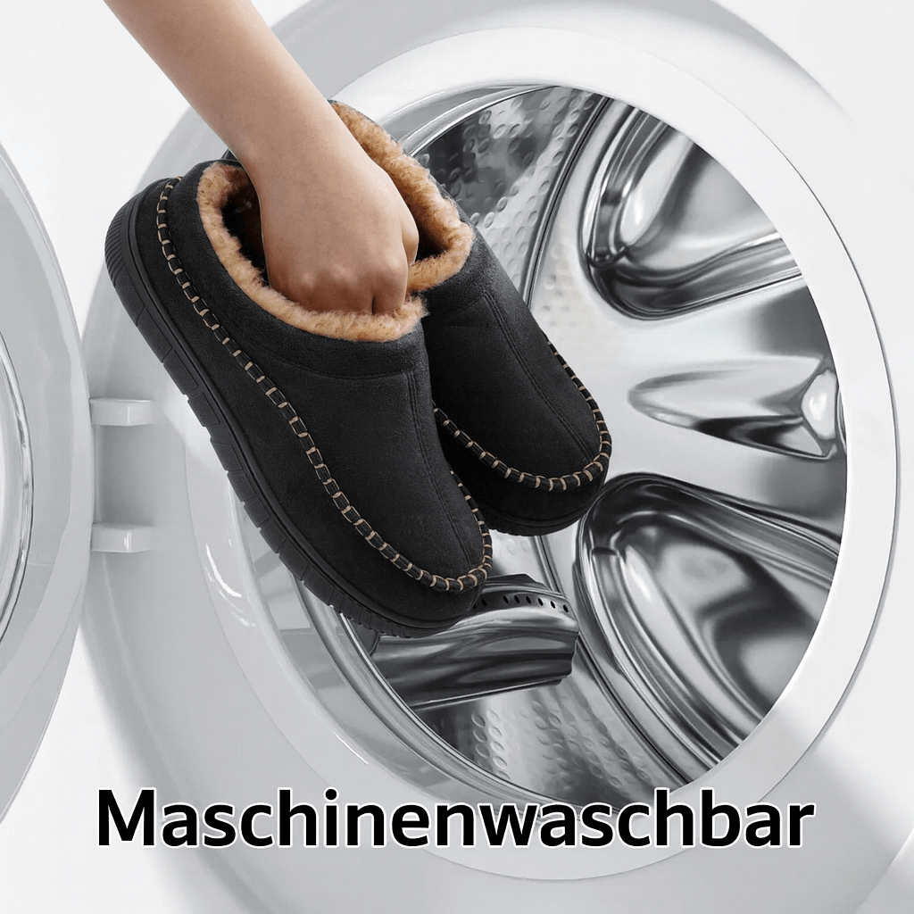 Orthopädische Herren Hausschuhe – Warm & mit Fußgewölbestütze