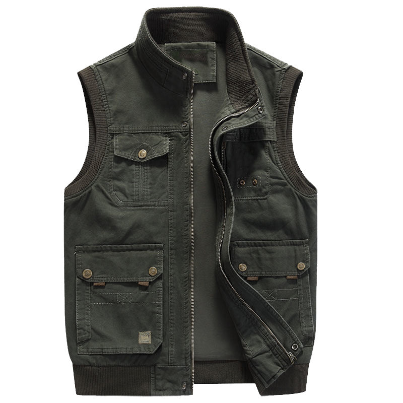 Outdoor Herren Vintage Angeljacke mit Multi-Taschen