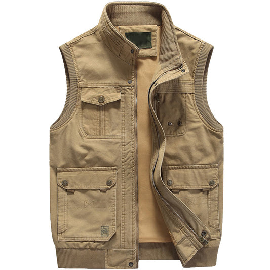 Outdoor Herren Vintage Angeljacke mit Multi-Taschen