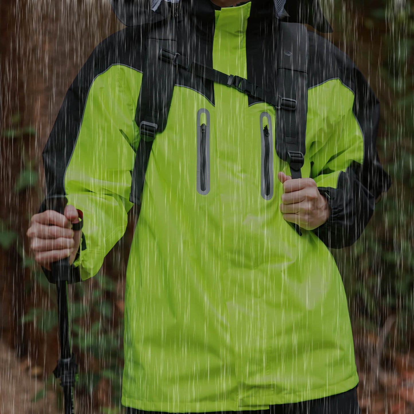 Outdoor Regenjacke Wasserdicht Winddicht mit Kapuze