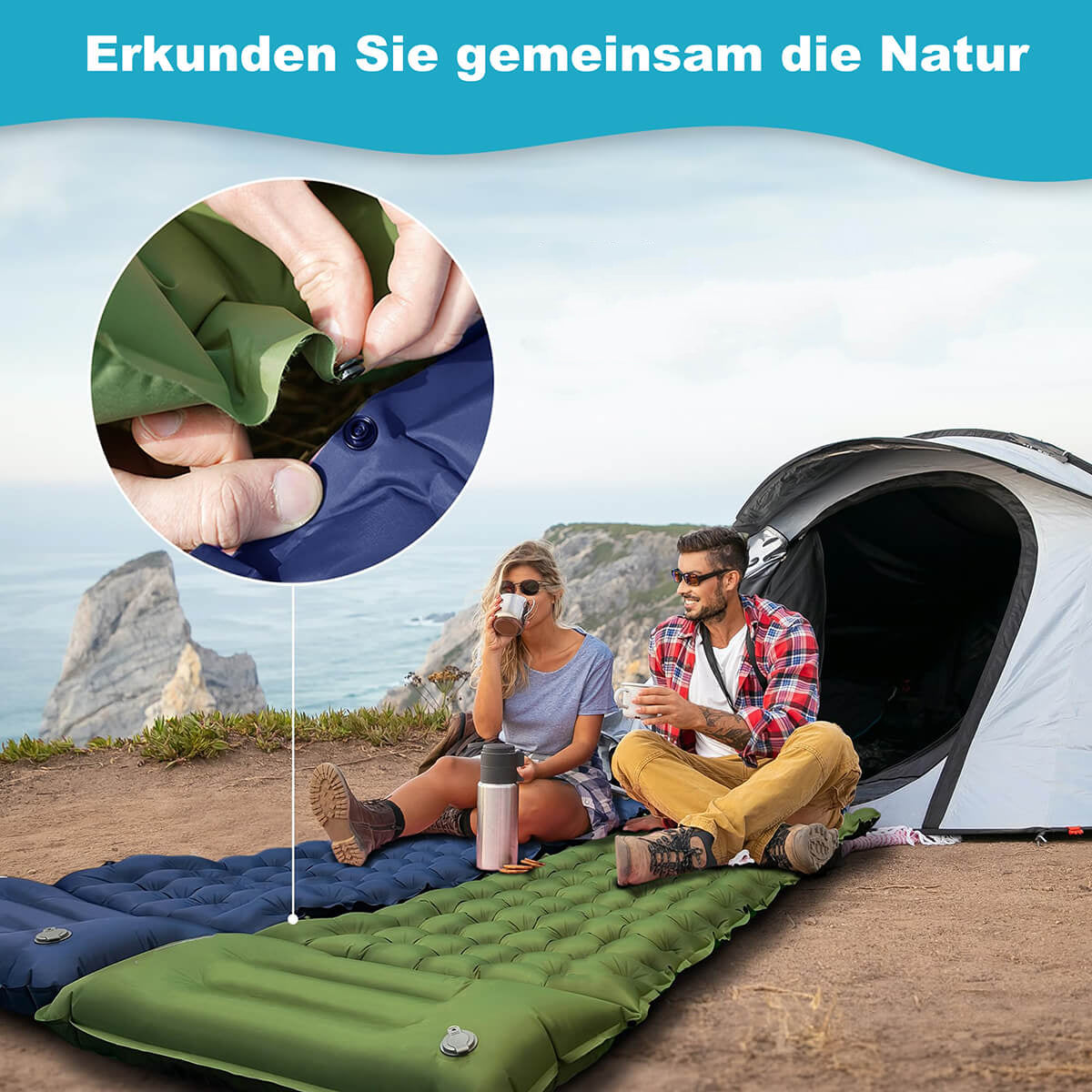Ultraleichte Selbstaufblasbare Isomatte für Camping und Outdoor