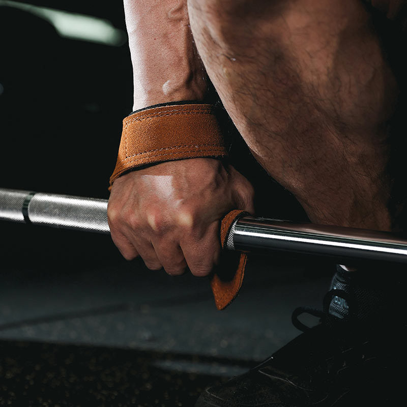 Rindsleder Gewichtheben Zughilfe für Fitness Unisex