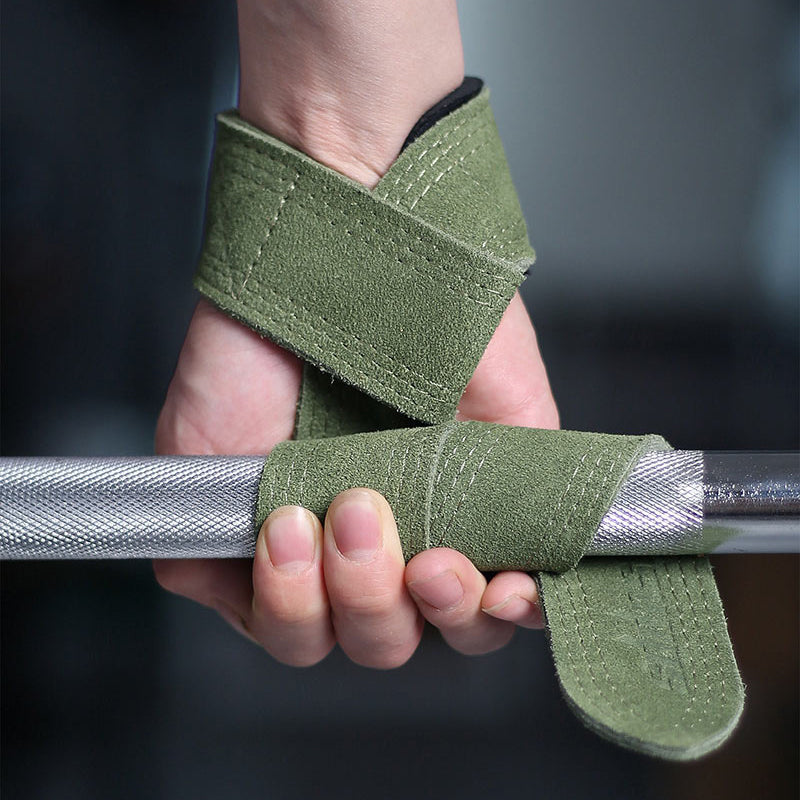 Rindsleder Gewichtheben Zughilfe für Fitness Unisex