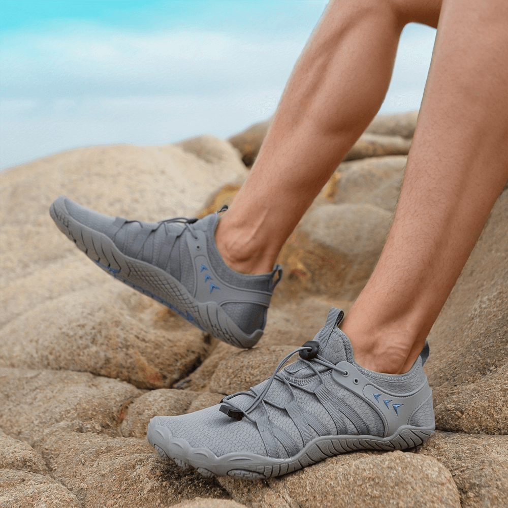Sport-Barfußschuhe Atmungsaktiv Leicht Fitnessschuhe mit Breiter Zehenbox