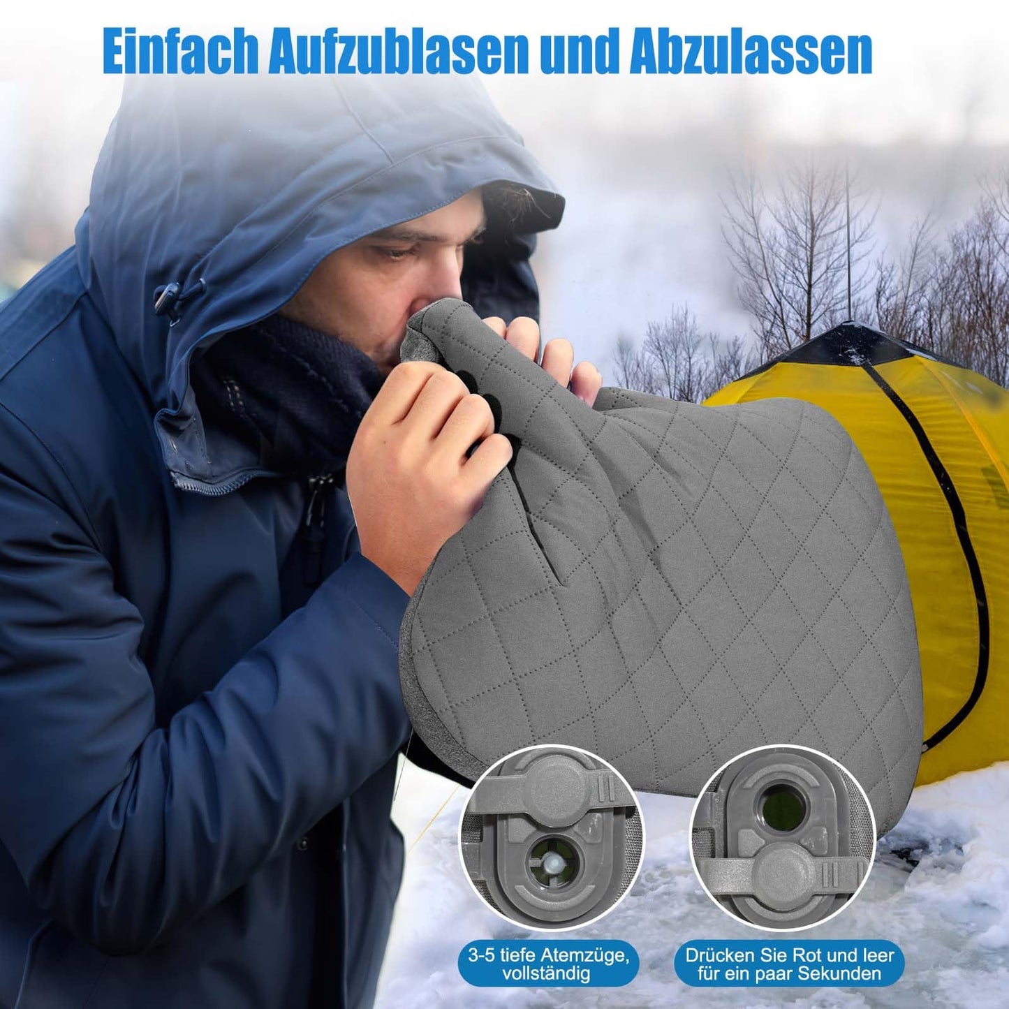 Ultralight Outdoor Aufblasbars Camping Kissen