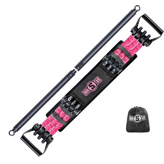 Widerstandsbänder mit Stange für Bankdrücken und Liegestütze – Krafttraining