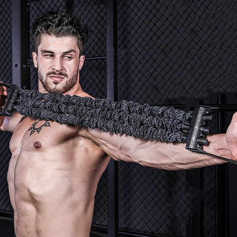 Widerstandsbänder mit Griff für Brust Arm Muskeln Krafttraining