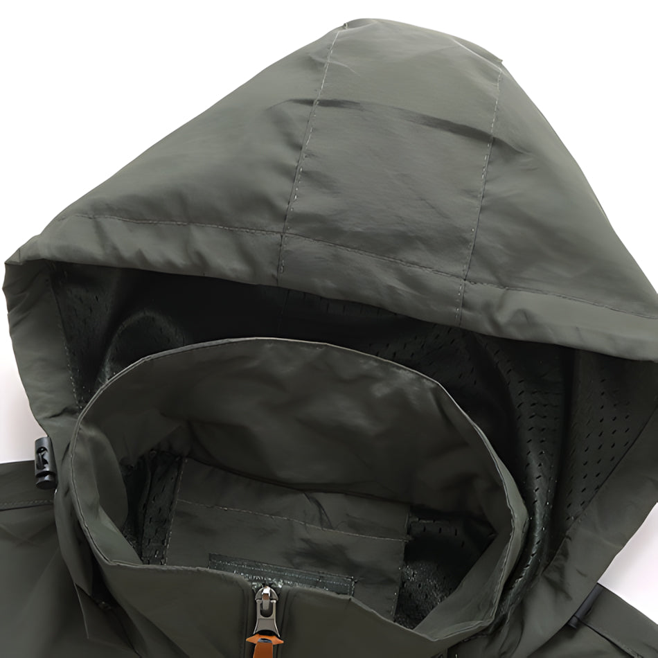 Herren Outdoor Jacke mit Kapuze Winddichte und Wasserdichte