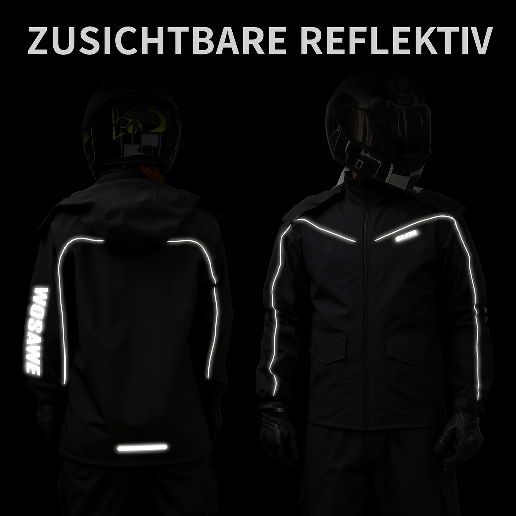 Wind- und wasserdichte Regenjacke mit Kapuze