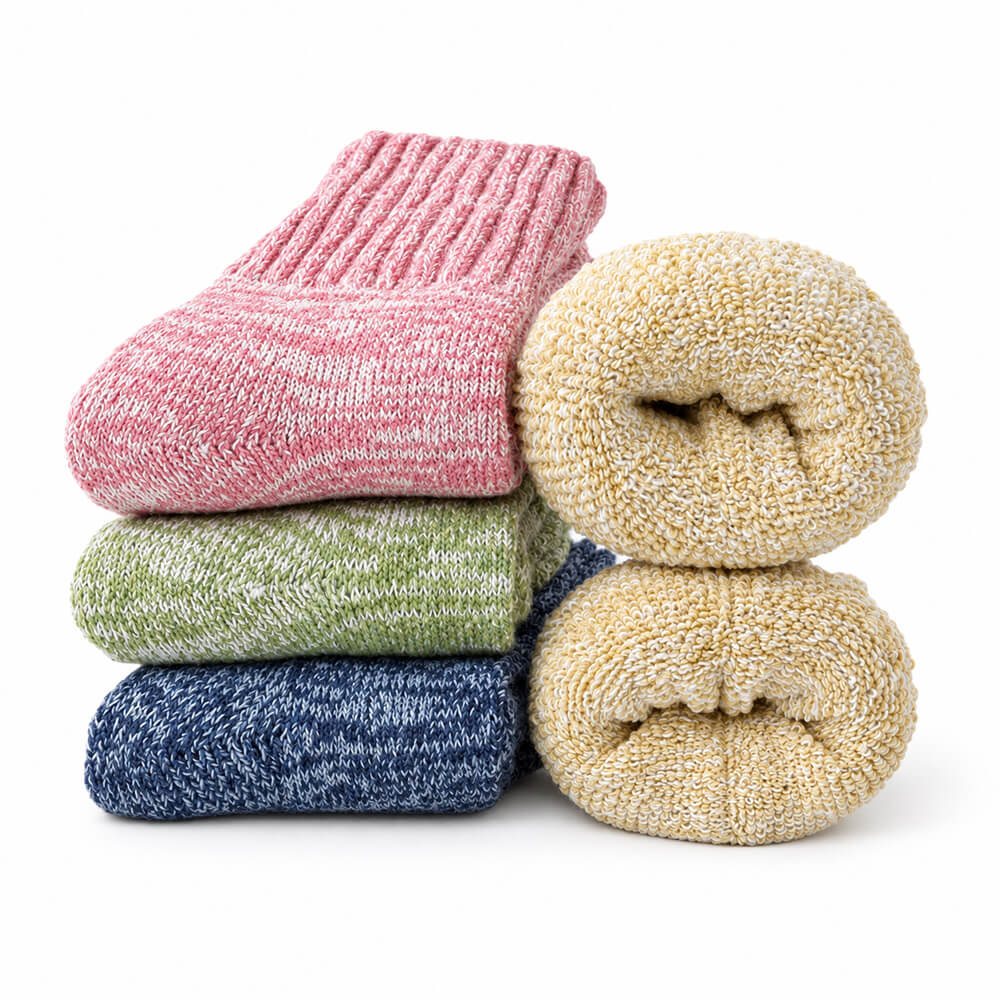 3 Paar Damen Merino Stricksocken – Warme Wollsocken für Winter