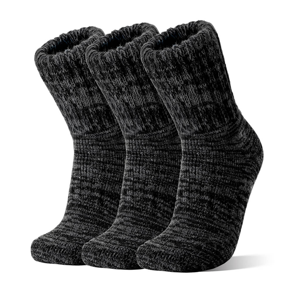 3 Paar Damen Merino Stricksocken – Warme Wollsocken für Winter