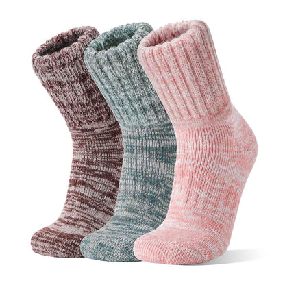 3 Paar Damen Merino Stricksocken – Warme Wollsocken für Winter