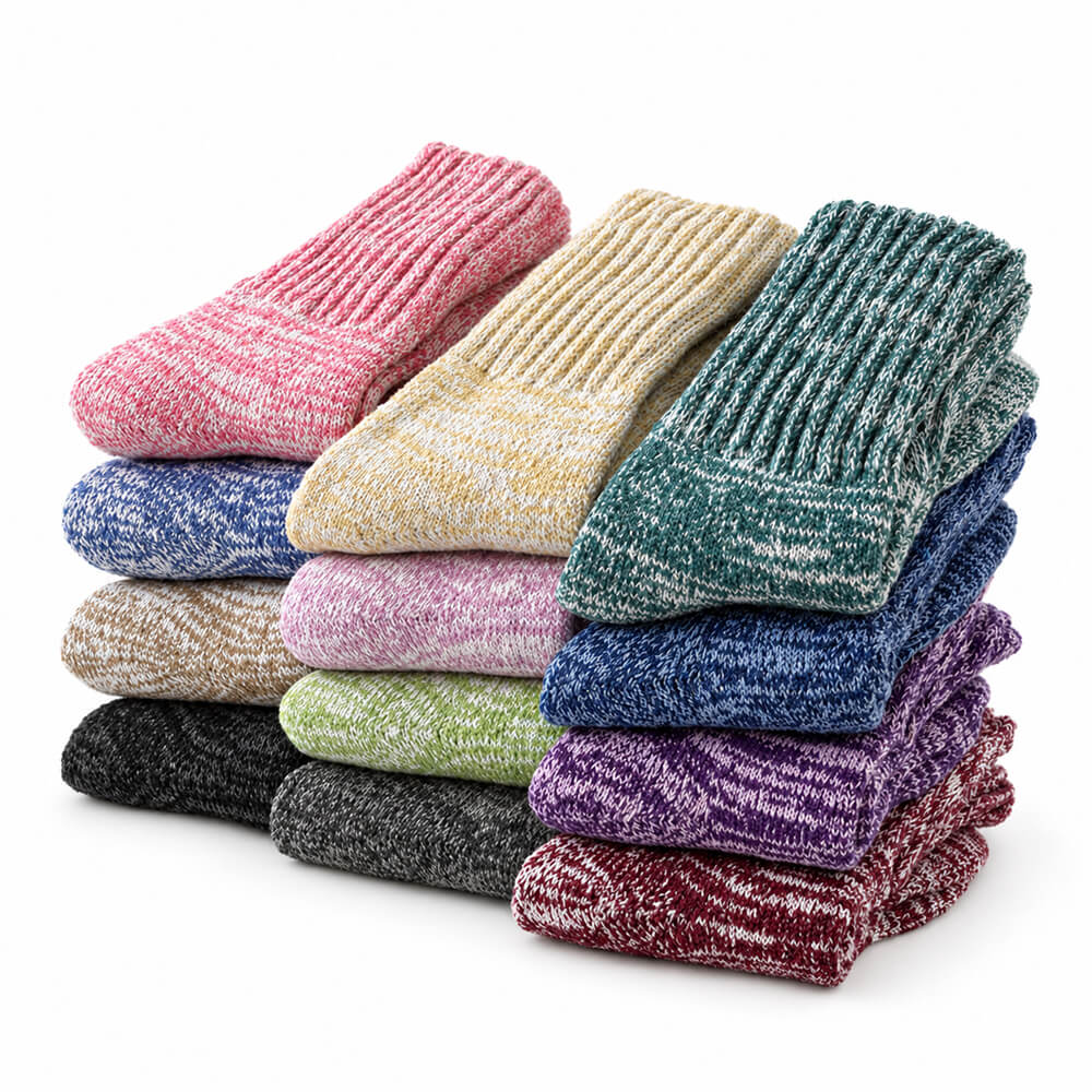 3 Paar Damen Merino Stricksocken – Warme Wollsocken für Winter