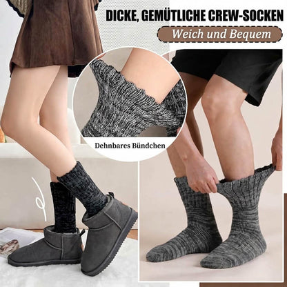 3 Paar Damen Merino Stricksocken – Warme Wollsocken für Winter