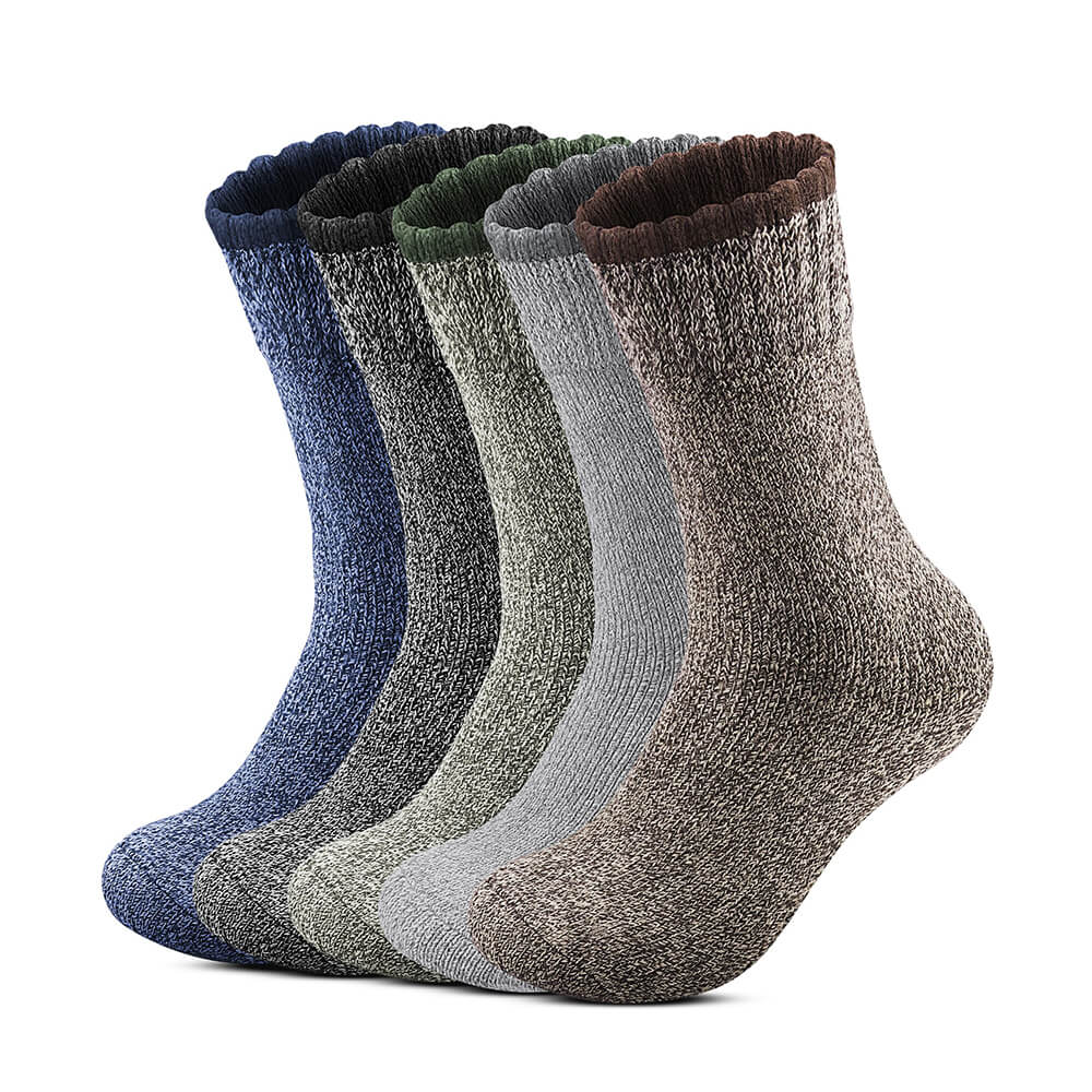 5 Paar Herren Merino Thermosocken – Warme Wollsocken für Winter & Outdoor