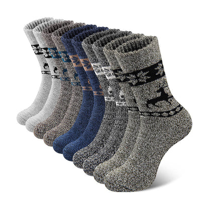 5 Paar Merino Wollsocken Herren – Extra Dicke Thermo Wander- & Wintersocken für Kaltes Wetter