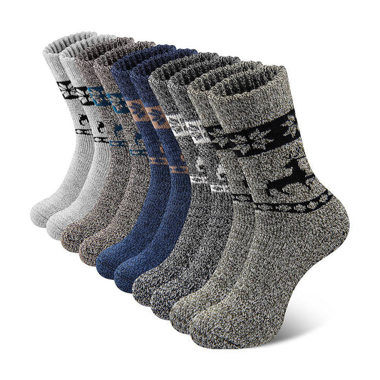 5 Paar Merino Wollsocken Herren – Extra Dicke Thermo Wander- & Wintersocken für Kaltes Wetter
