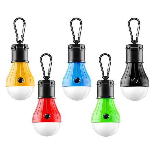5 Stück LED Campinglampen mit Karabiner
