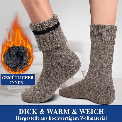 5 Paar Herren Merino Thermosocken – Warme Wollsocken für Winter & Outdoor
