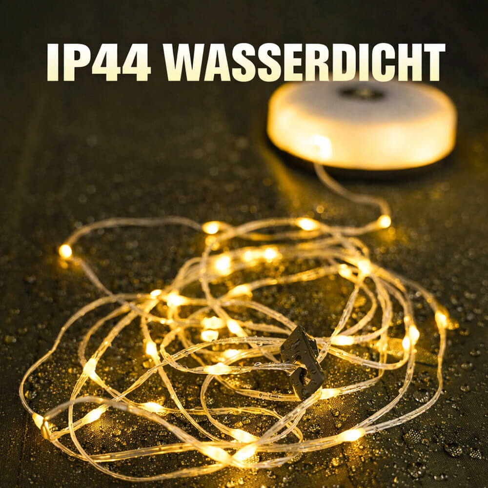 Camping Lichterkette Aufrollbar LED USB Wiederaufladbar