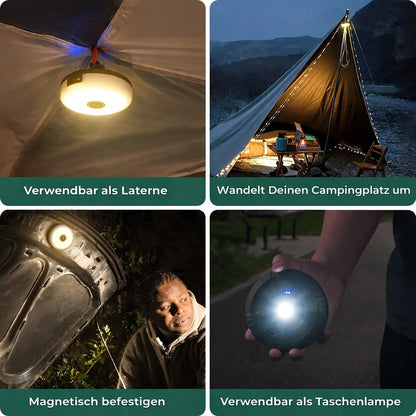 Camping Lichterkette Aufrollbar LED USB Wiederaufladbar
